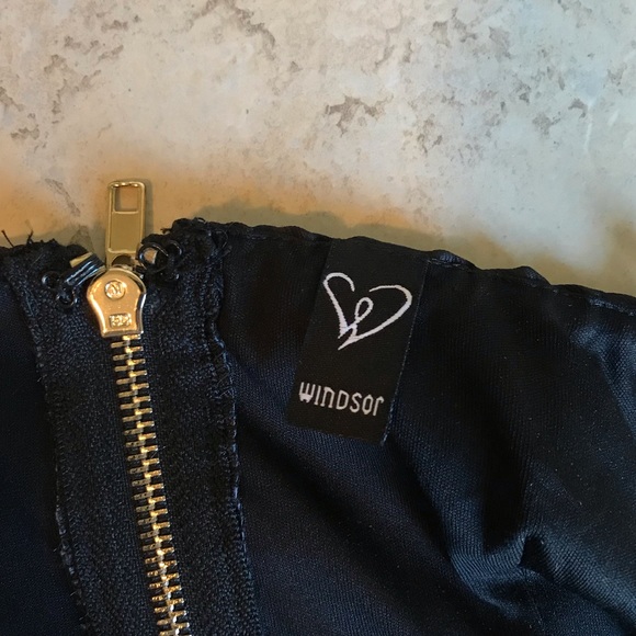 Black and Pink Floral Sheen Skater Dress - Picture 5 of 5